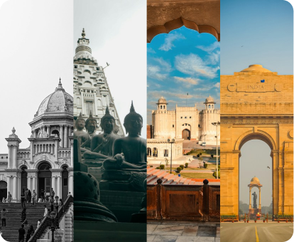 Landmarks of Dhaka, Colombo, Lahore and Delhi
