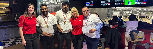 Popular team at the Turkish Airlines bowling tournament